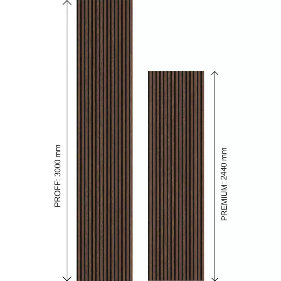Wooden Wall Panel | Smoked Oak | Luxury 3-sided Wood Veneer