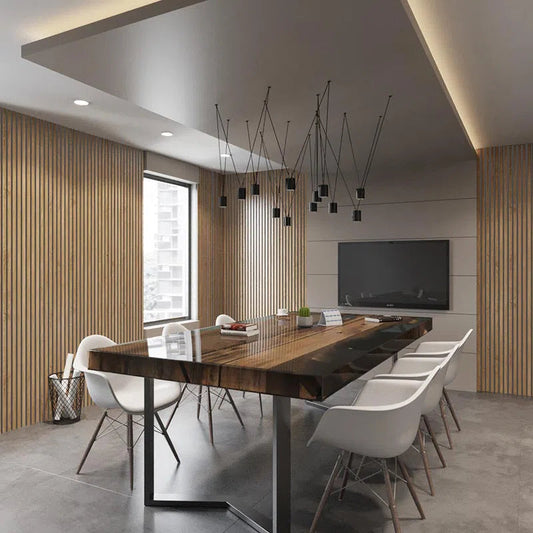 Wooden Wall Panel | Natural Oak Grey Felt | Luxury 3-sided Wood Veneer