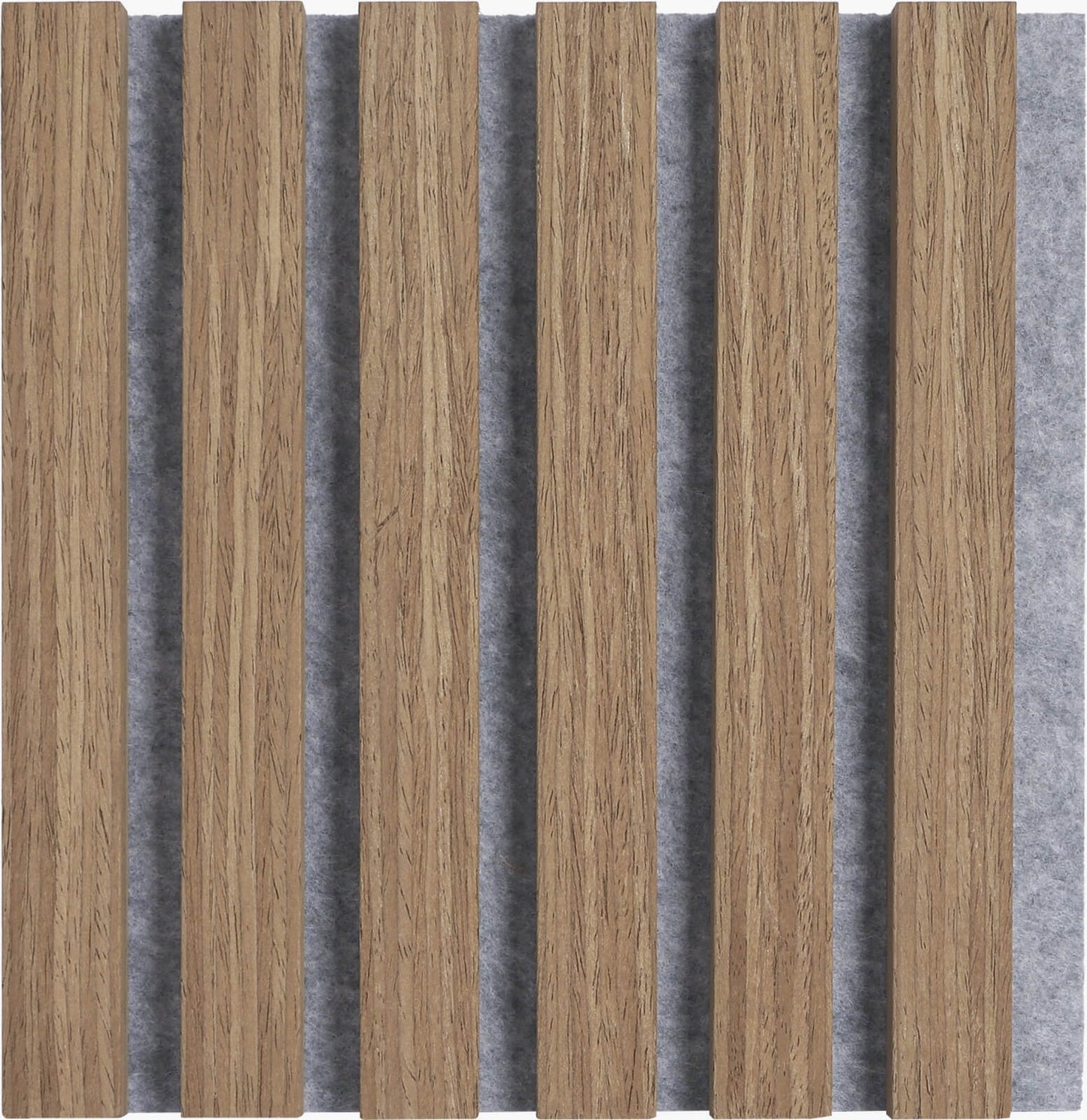 Wooden Wall Panel | Natural Oak Grey Felt | Luxury 3-sided Wood Veneer