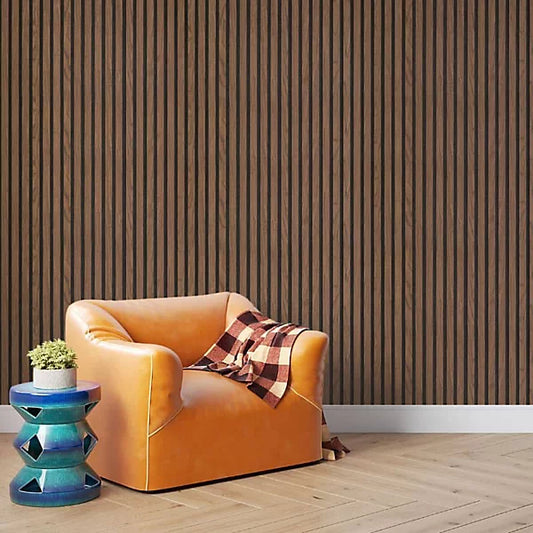 Wooden Wall Panel | Smoked Walnut | Luxury 3-sided Wood Veneer